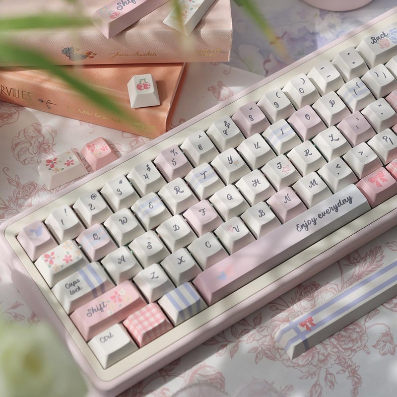Sumgsn 152 Keys Pink Keycaps Dye Sub PBT Custom Keycap Set Fit for 60% 65% 75% 95% Mechanical Keyboard Cherry Mx Switches Mechanical Keyboard - Image 3